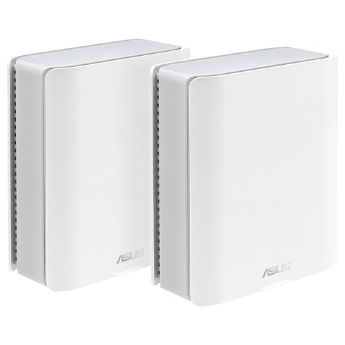 ASUS ZenWiFi BT10 2 Pack   WiFi 7 Mesh tribanda, 18 Gbps, 557 m2 (2 Unidades), Dos Puertos 10G, Seguridad y Controles parentales incluidos, Smart Home Master SSIDs, Mobile Tethering 4G y 5G, Blanco