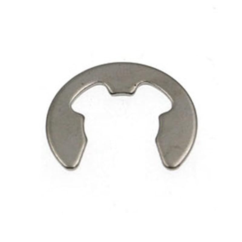 Generic 200PCS Silver M1.5-M10 E Clip Washer Assortment Kit Circlip Retaining Ring for Shaft Fastener E-Shaped Circlip - (Color: As Shown)