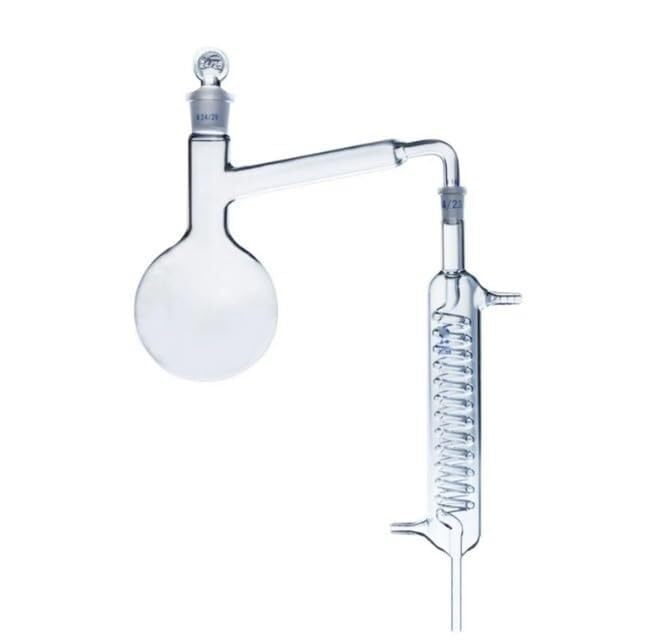 fondo redondo del frasco destilado de vidrio de si Matraz de fondo redondo de vidrio de borosilicato de 500 ml con condensador de vidrio en espiral