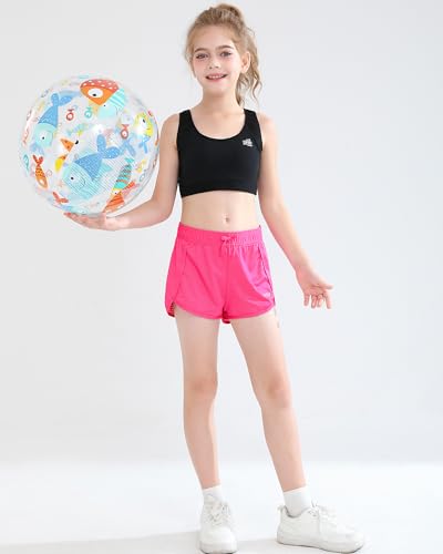 Image of Angel season Girls Board Shorts UPF 50+ Quick Dry Swimsuit Shorts Kids Breathable Bathing Suit Shorts Size 7-14