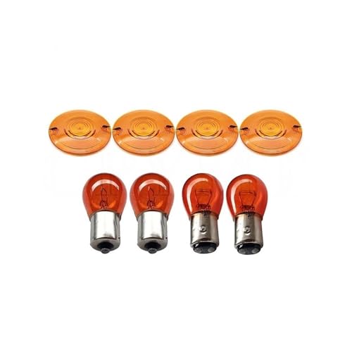 Ampoules 1156 1157 et lentilles clignotant moto pour Electra Glide jaune