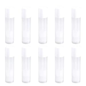 Lurrose – 50 recipientes vacíos para bálsamo de labios, para hacer tu propio bálsamo de labios, tubos redondos…