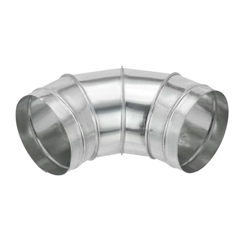 Coude de conduit en fer galvanisé rigide de 7" pour montage HVAC durable - 4
