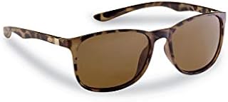 Flying Fisherman 7886TA UNA Polarized Sunglasses, Matte Tortoise Frame, Amber Lens, Small