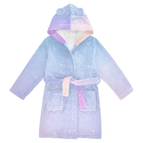 GuoChe Rainbow unicorns Style Bright Abstract Girls Robe Hooded Robes