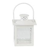 Zingz & Thingz Classic White Candle Lanterns, Decorative Light Home Decor, Small, White