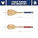 Disney Home Bon Voyage Wooden Spoon and Turner Set, Kitchen Cooking Utensils, 2 Piece - Mixed Colors