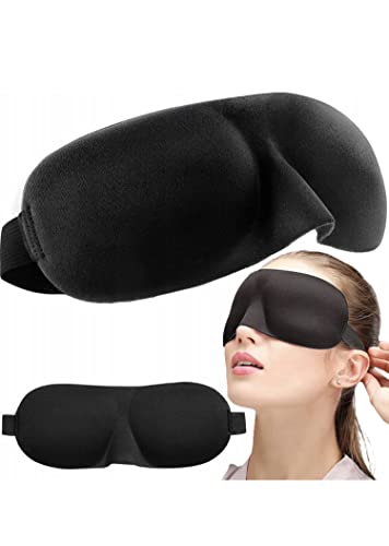 Mascherina Per Dormire, Maschera Per Dormire Per Occhi Oscurante Al 100% Sagomata 3D Con Cinturino Regolabile, Mascherina Occhi Per Dormire Confortevole E Morbida Per Donna Uomo Per Viaggi E Pisolini