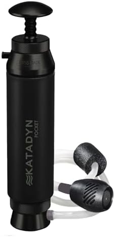 Katadyn Pocket Ceramic Hand Pump Water Filter, Black Edition