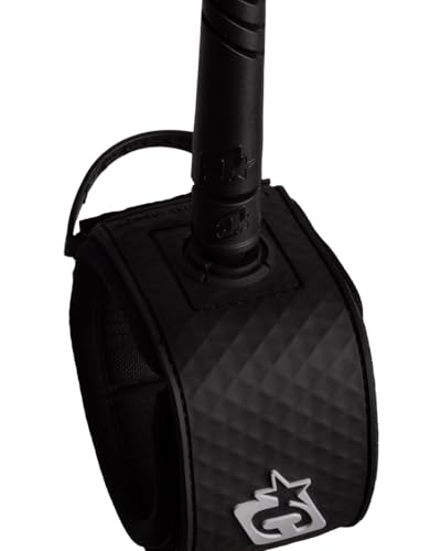 Creatures of Leisure Reliance Reef 6 Large Wave Leash Black Silver 6\'0\"