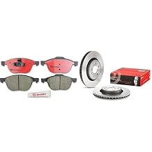 Brembo Premium Ceramic Front Disc Brake Pad Set P24061N + UV Coated Pillar Vented Front Brake Rotor 09.A905.11 FORD/VOLVO/MAZDA/HONGQI