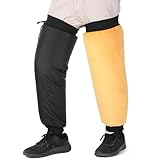 QINZITAO Wasserdichter Thermo-Knieschoner, Beinwärmer für Outdoor, Radfahren, Skifahren, Wandern, jedes Wetter, Schutz, Stoffstruktur