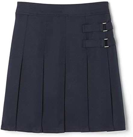 French Toast Big Girls' Two-Tab Pleated Scooter, Navy, 10