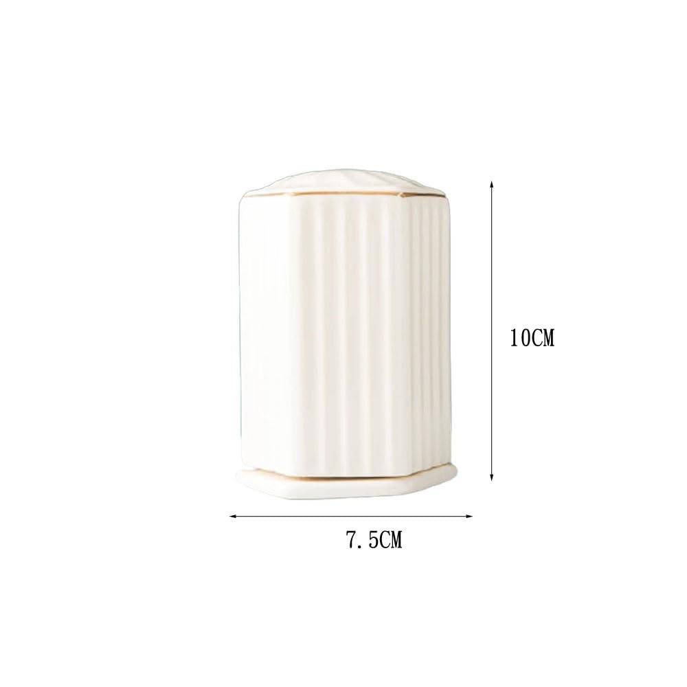 Soporte para palillos de dientes, tarro de cerámica para palillos de dientes, cubo de palillos de frutas, caja de almacenamiento de hisopos de algodón para hilo dental, decoración de mesa de