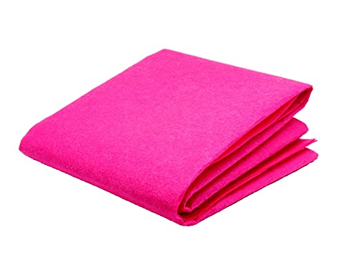Image of Solid Felt Cloth Stiff (Hard), 44 inch X 36 inch, Full Metre | Used In Art&Craft,Cutouts,Decorations,School Projects,Diy Etc, Neon Pink