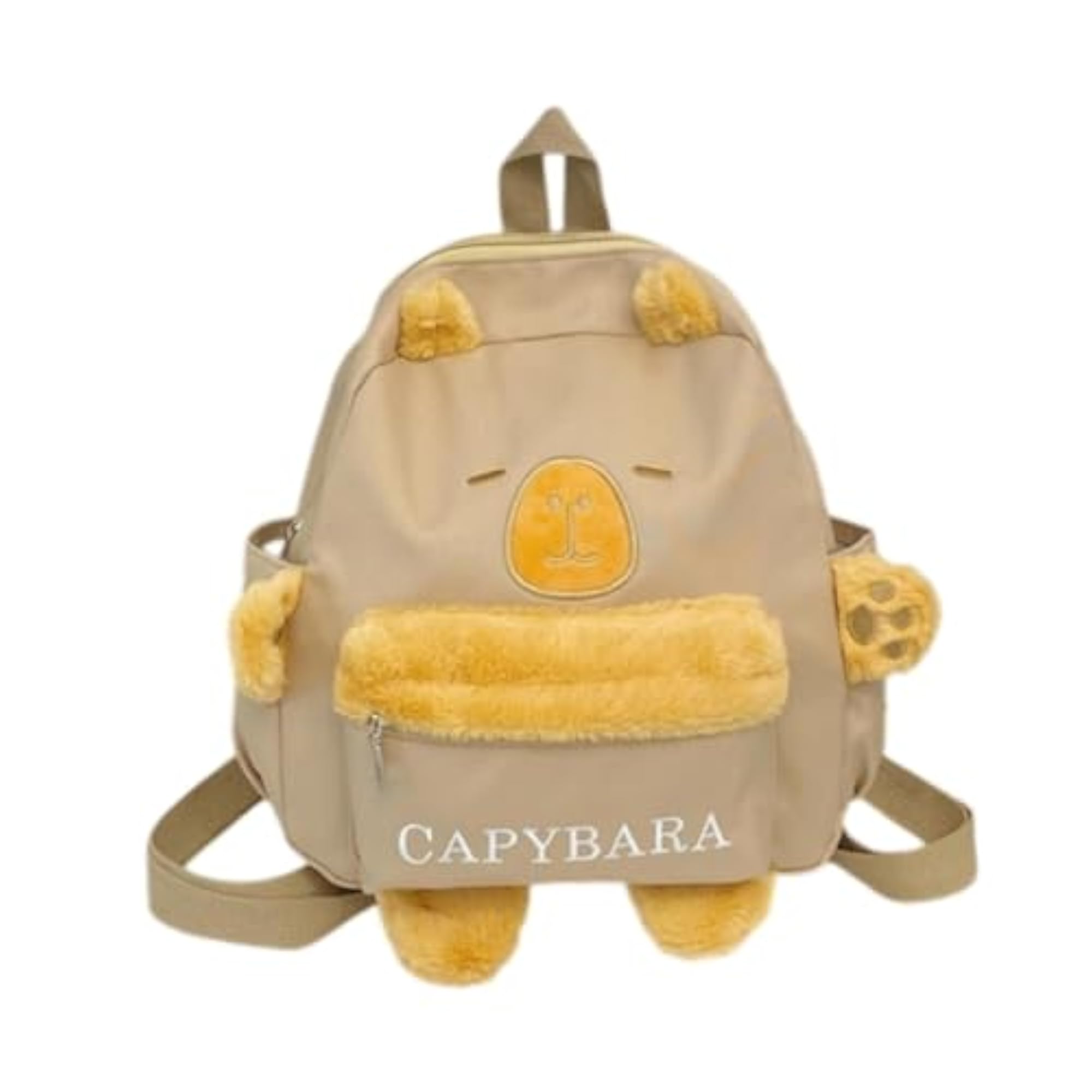 Plush Capybara Backpack, Lightweight Casual Bookbag