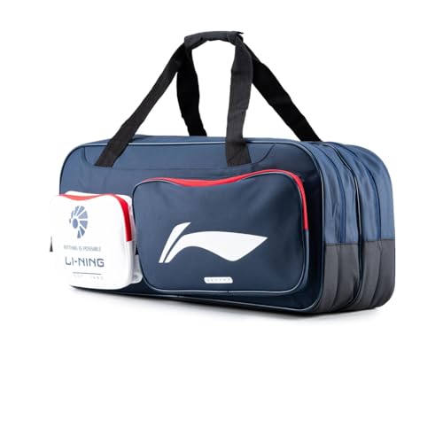 Image of Li-Ning ABDU443-4 Monarch Badminton Racket Kit Bag, Navy - Spacious Compartment Racket Bag for Players, Lightweight & Durable Sports Gear Storage