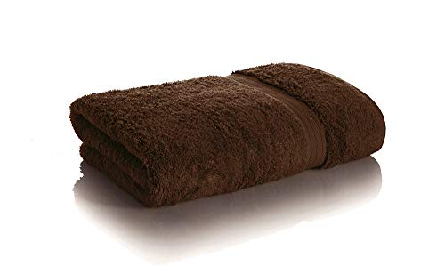 Image of Global Home 100% Cotton Bath Towel II 500 GSM II Brown II 140 X 70 cm - 2pc Set for Gym, Kitchen, Home, Bathroom or Spa, Wash Basin, Hotel