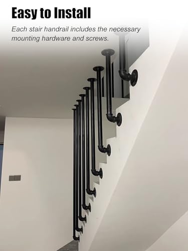 Barandilla de escalera de metal para reformas de salones modernos 6