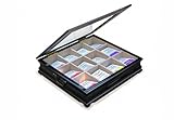 CHEZ MONETT Tea Chest 12 Compartments Tea Bag Large Storage Box with Beveled Glass Lid
