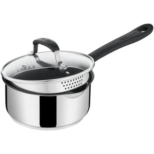 Jamie Oliver By Tefal Quick & Easy E3032244 Stainless Steel 16cm Induction Sauce Pan With Glass Lid - Image 3