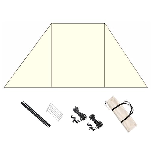 ZJPOJph Accesorios de Cuerda y Varilla de Soporte for Cortavientos, Tela Oxford Ligera y Plegable for Actividades al Aire Libre para Acampar(Beige Type B)