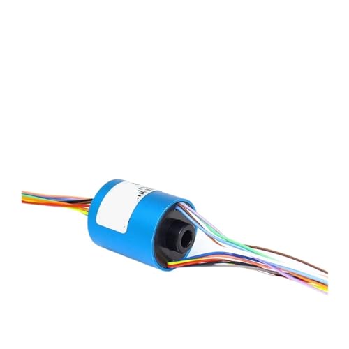 1 Pcs Slip Ring Through Hole Conductive Slip Ring Hollow Shaft Collector Ring Hole Diameter 5~100mm 2-60 Channels Optional Conductive Ring(Hole 5 Outer 22-12 Lines 2A)