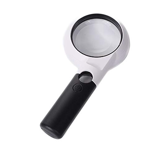 Loupe À Main Anneau De Poche Led Avec Lampe Seniors Read Repair 5X 20X Loupe Hd Loupe Cover