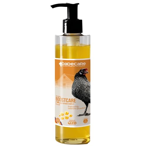 Hühner Vitamine 6-in-1 500ml | Vitamin A-E-D-C-B-K für Hühner Winter & Mauserhilfe | Ergänzendes Futter für Hühner Küken und Exoten | Vitamin ADEC + mit Dosierer