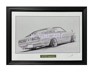 Amazon.co.jp: 【鉛筆画】トヨタ カリーナ HT 1600GT TA17 A4
