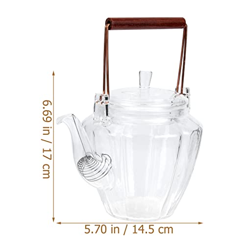 Tetera de Vidrio con Infusor de Té: Té Transparente Resistencia Calor Del Calor Café de Agua Jarra de Agua CARAFE PARA… - Imagen 3