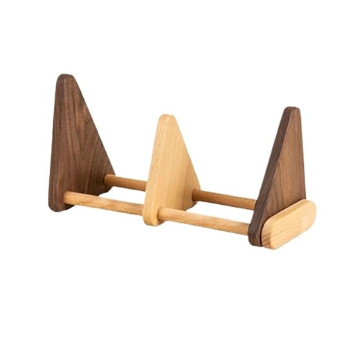 Bibliothèque de bureau debout réglable avec structure à trois triangles stables en bois - 2