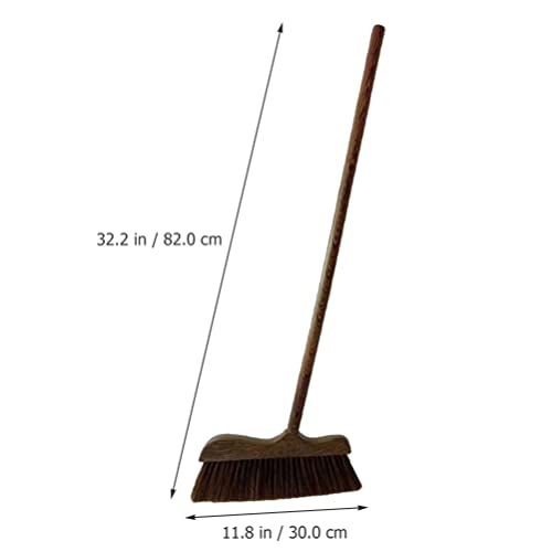 Cabilock Outdoor Broom Angled Broom Wood Handle Soft Floor Sweeping Brooms Kitchen Broom Cleaning Brush Broomsticks Collapsible Garage Lobby Sweeper For Kitchen Office Kids Broom Set #TOP5