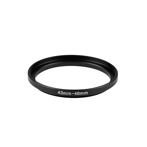 Image of 43mm to 46mm Step Adapter Rings, Black, for DSLR Camera Lenses