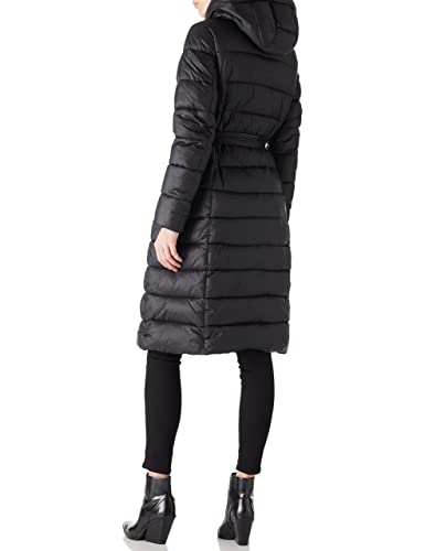 Bellivera Women's Puffer Jacket Lightweight Quilted Hooded Long Down Alternative Coat with Belt3
