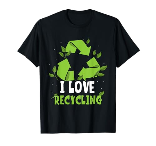 I Love Recycling Trash Earth Day Recycle Environment T-Shirt
