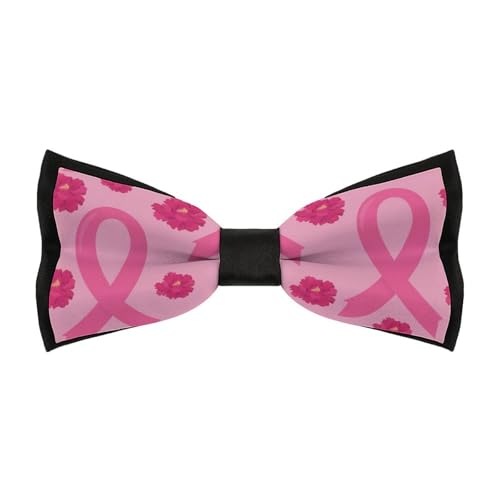 JYYAU Fight Cancer Awareness Month Ribbons Bow Tie Adjustable Necktie For Men Business Fashion Pre-tied Tie Neckwear Novelty Accessory For Weddings Party Festival