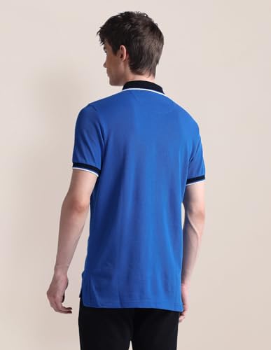 Image of U.S. Polo ASSN. Solid Slim Fit Polo T Shirts for Men - 100% Cotton, Half Sleeve Mens Tshirt