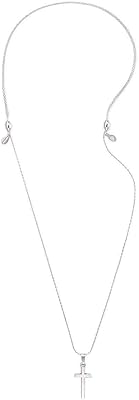 Divine Guides Women's Cross Jewelry Set, Matching Necklace and Bangle, Rafaelian Finish