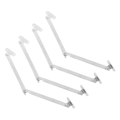 BUGUUYO 4個 重荷重対応鉄製折りたたみ式拉杆ホ? キャビネット家具用 折りたたみ機能付き ワードローブキッチンデスク対応 簡単取付スペー
