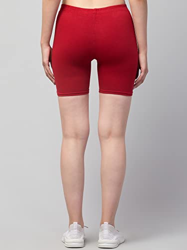 Image of Women's Cycling Shorts - Skin Fit Stretchable Tights for Gym, Sports, Running, Yoga & Layering Under Dresses - High-Waist, Seamless, Moisture-Wicking
