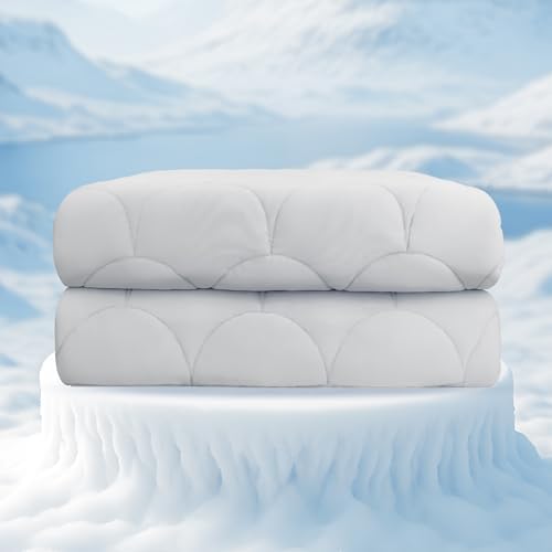 Cooling Summer Blanket - Lightweight & Breathable Double Sided Cooling Comfort for Hot Sleepers, Machine Washable All-Season with Tencel Blend (Gray, Twin(70''L*60''W))