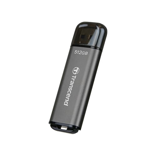 Image of Transcend JetFlash 920 512GB USB 3.2 Gen 1 (USB 5Gbps) Flash Drive, High Performance & High Endurance Pen Drive, Read /Write - up to 420 MB /s & 400 MB /s, 5 Yrs. Warranty, Space Gray (TS512GJF920)