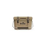 Grizzly 20 Cooler | 20 qt Ice Chest Durable Rotomolded Insulated | Made in USA | Warranty for Life | For Beach Boat Camping Fishing Hunting | G20 | Sandstone