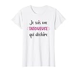 Femme Tatouage métier tatoueuse qui déchire meilleure tatoueuse T-Shirt