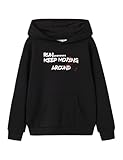 NAME IT Nkmnotus LS Nreg Sweat WH BRU, Negro, 134-140