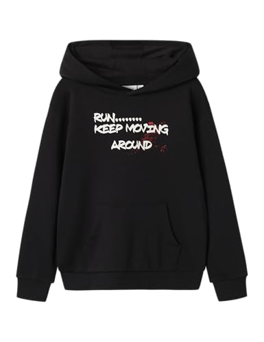 Sweat Name It garçon noir robuste qui ne peluche pas pour l'hiver