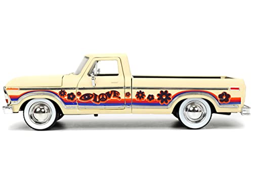 Modelo a escala 1:24 Ford F-150 Pickup 1979 crema miniatura 3