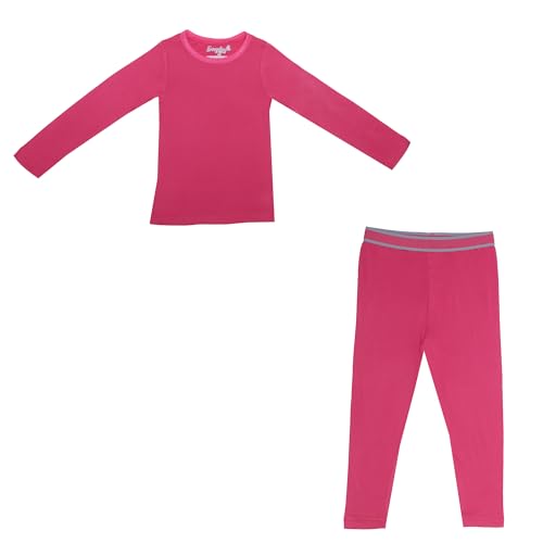 Girls Thermal Top and Bottom Underwear Set; Kids Long Johns; Base Layer Set for Cold Weather; Moisture Wicking Microfleece