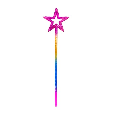 LVVXIXI 1PCS Star Wand, Pentagram Plastic Magic Wand, Role Play Costume Accessories, Halloween Show Props for Girls Princess, Elf, Witch